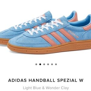 adidas Handball Spezial W Light Blue and Wonder Clay Sneakers